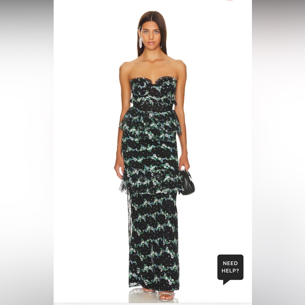 Majorelle Katarina Gown in Black Dot